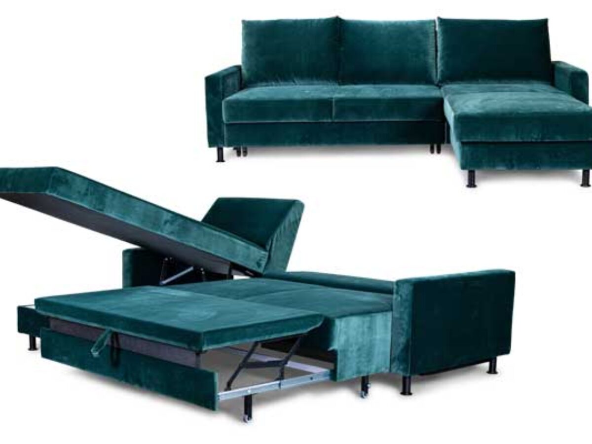 Ecksofa mit Schlaffunktion für Gäste