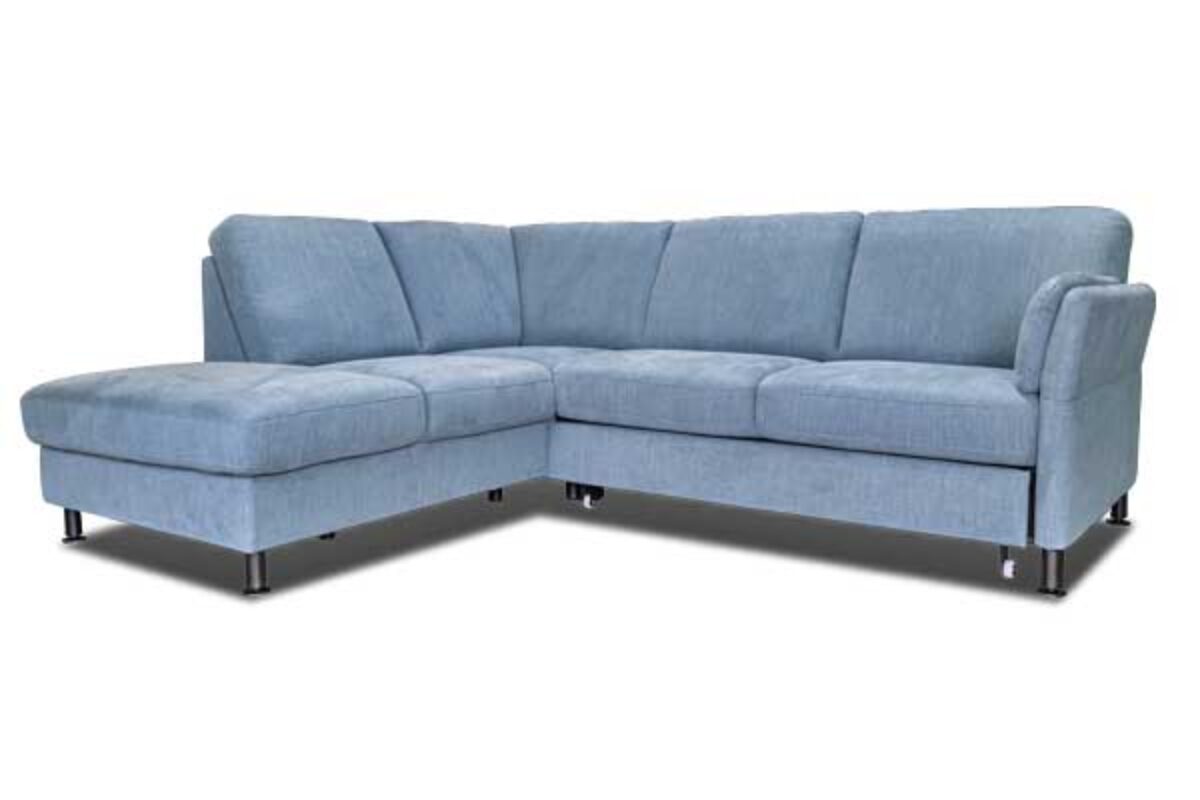 Eckcouch mit Federkern und Bettfunktion