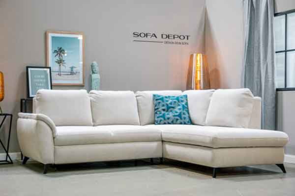 Ecksofa 250cm mit Schlaffunktion und Bettkasten