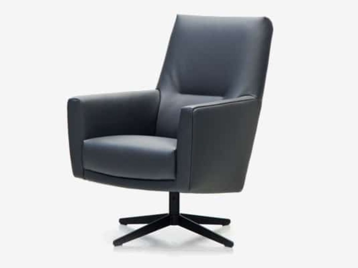 Leder Sessel schwarz