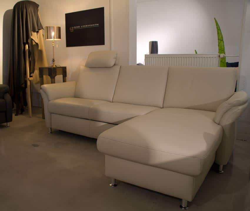 Elegantes Lederecksofa Hamburg.