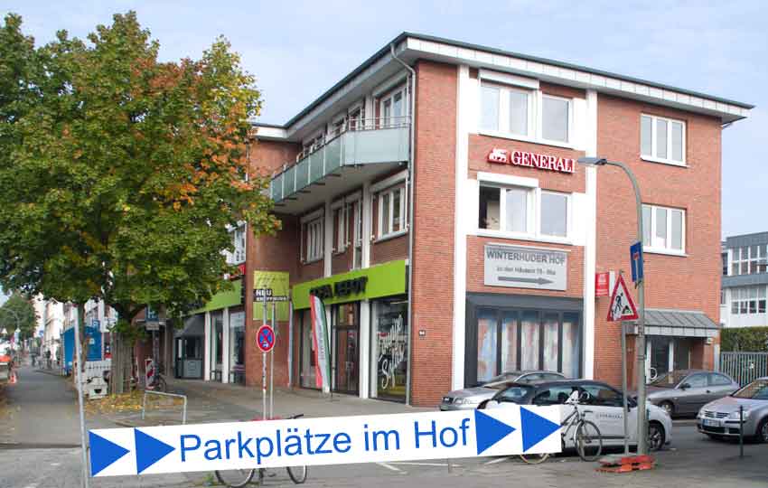 Parkplätze Sofadepot Winterhuder Weg.